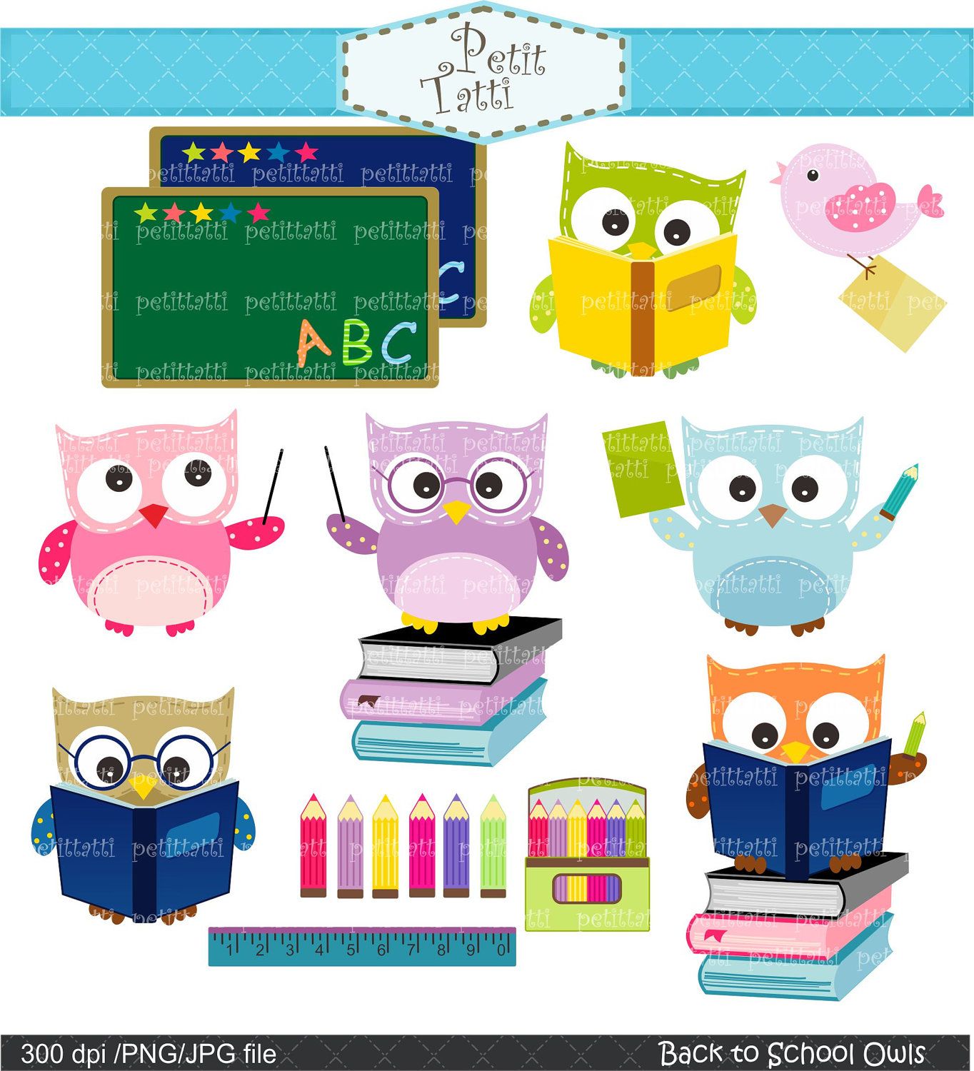 Owl Clip Art Digital Clip Art For All Use Back To By