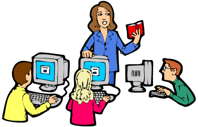 Technology in the classroom clipart