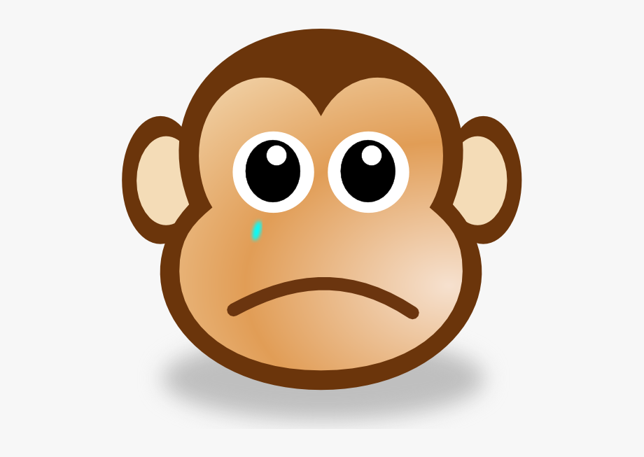 Sad monkey face.