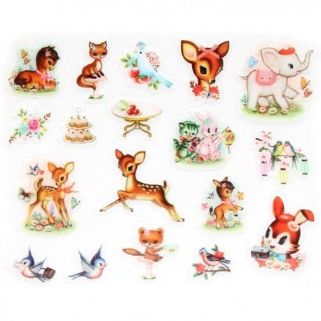 Stickers Animaux Vintage