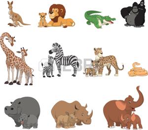Clipart animaux sauvages.