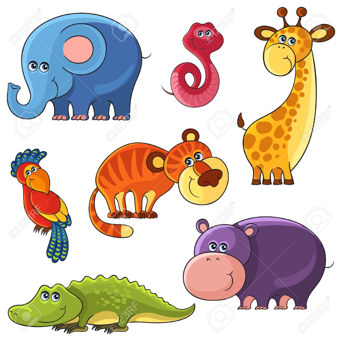Clipart animaux sauvages.
