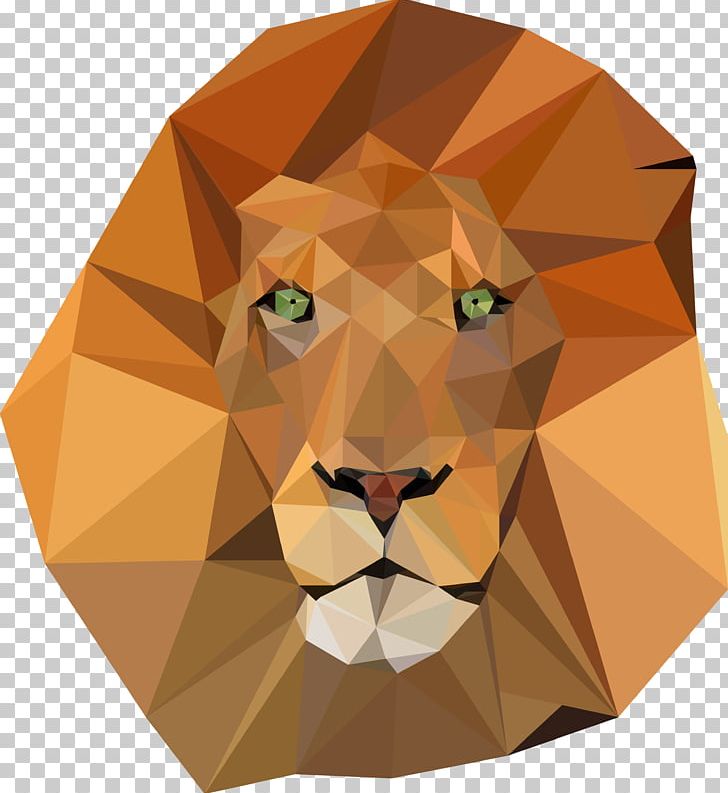 Lion polygon triangle.