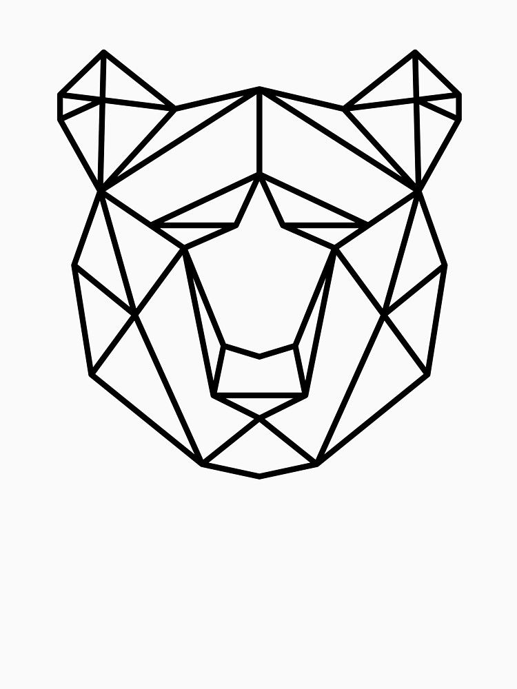 Bear Geometric Computer Art Vector Wild Animal Artwork