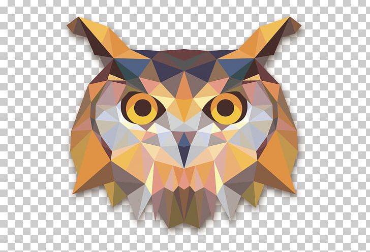Owl Geometry Triangle Polygon Bird PNG, Clipart, Animal, Art