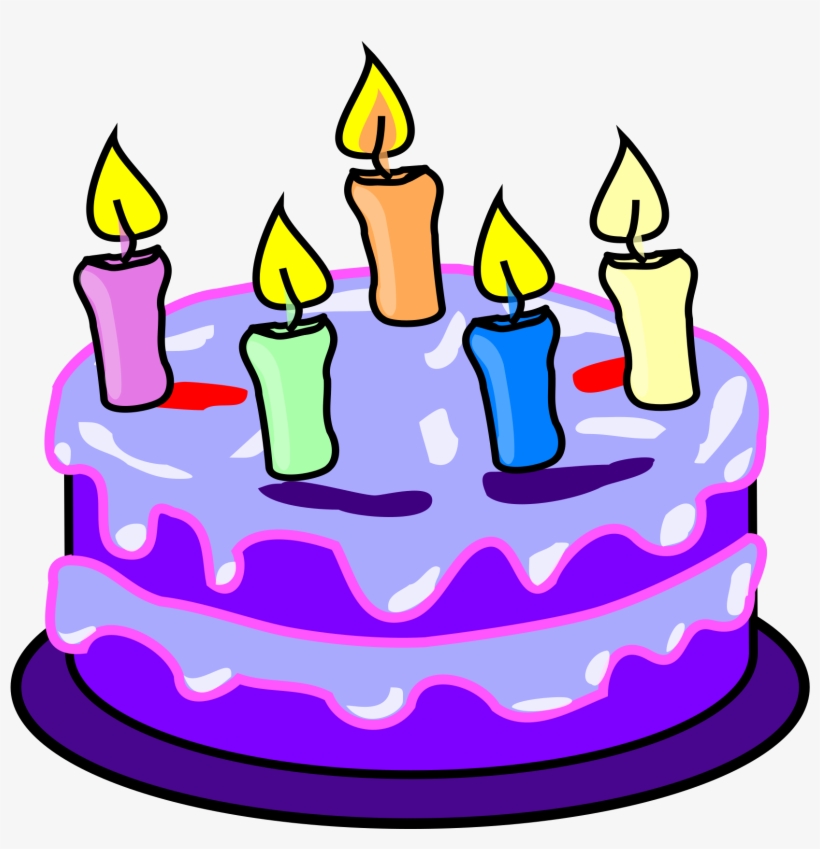 Mauve Clipart Birthday Cake