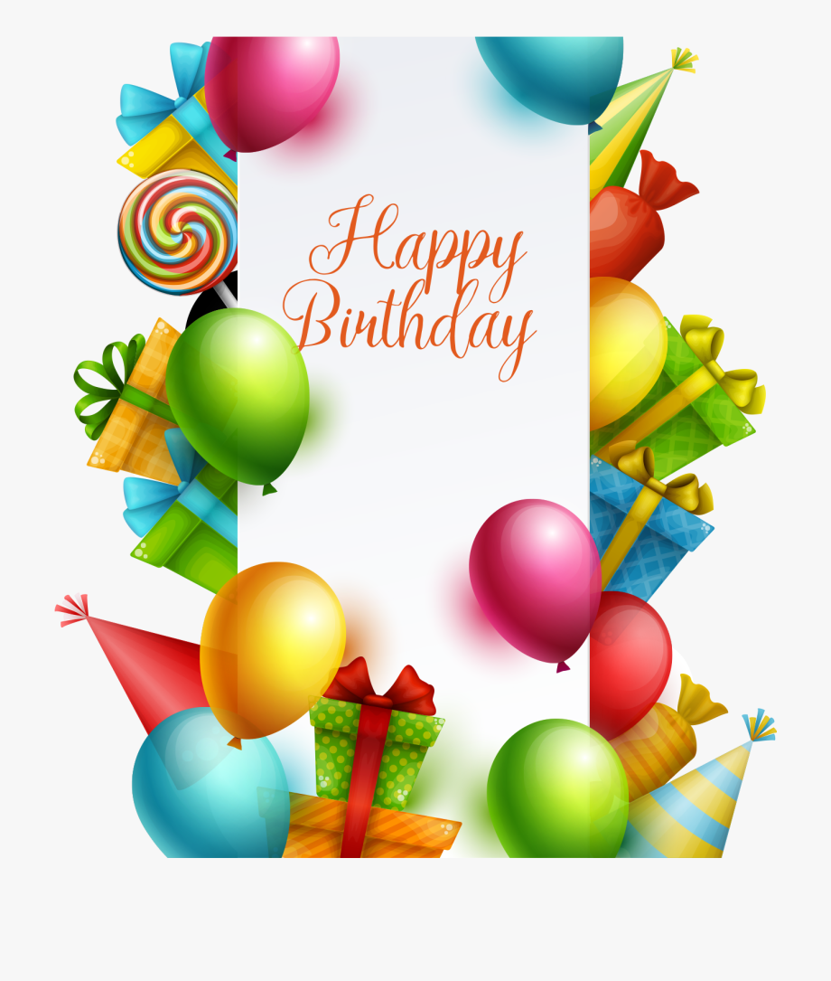 Happy Birthday Png, Gift Vector, Colorful Birthday,