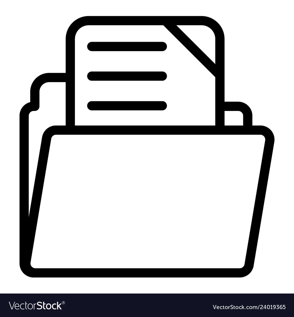 File folder line icon archive