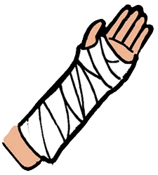 Arm in cast clipart