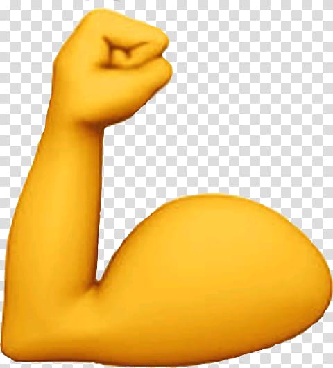 Emoji domain Biceps Arm Muscle, Emoji transparent background