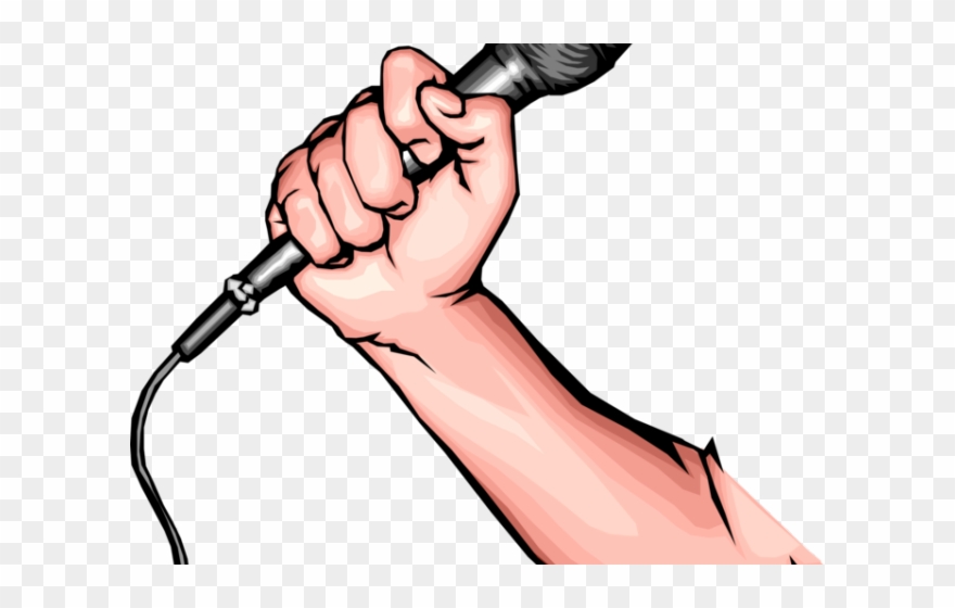 Mic Clipart Hand Holding Microphone