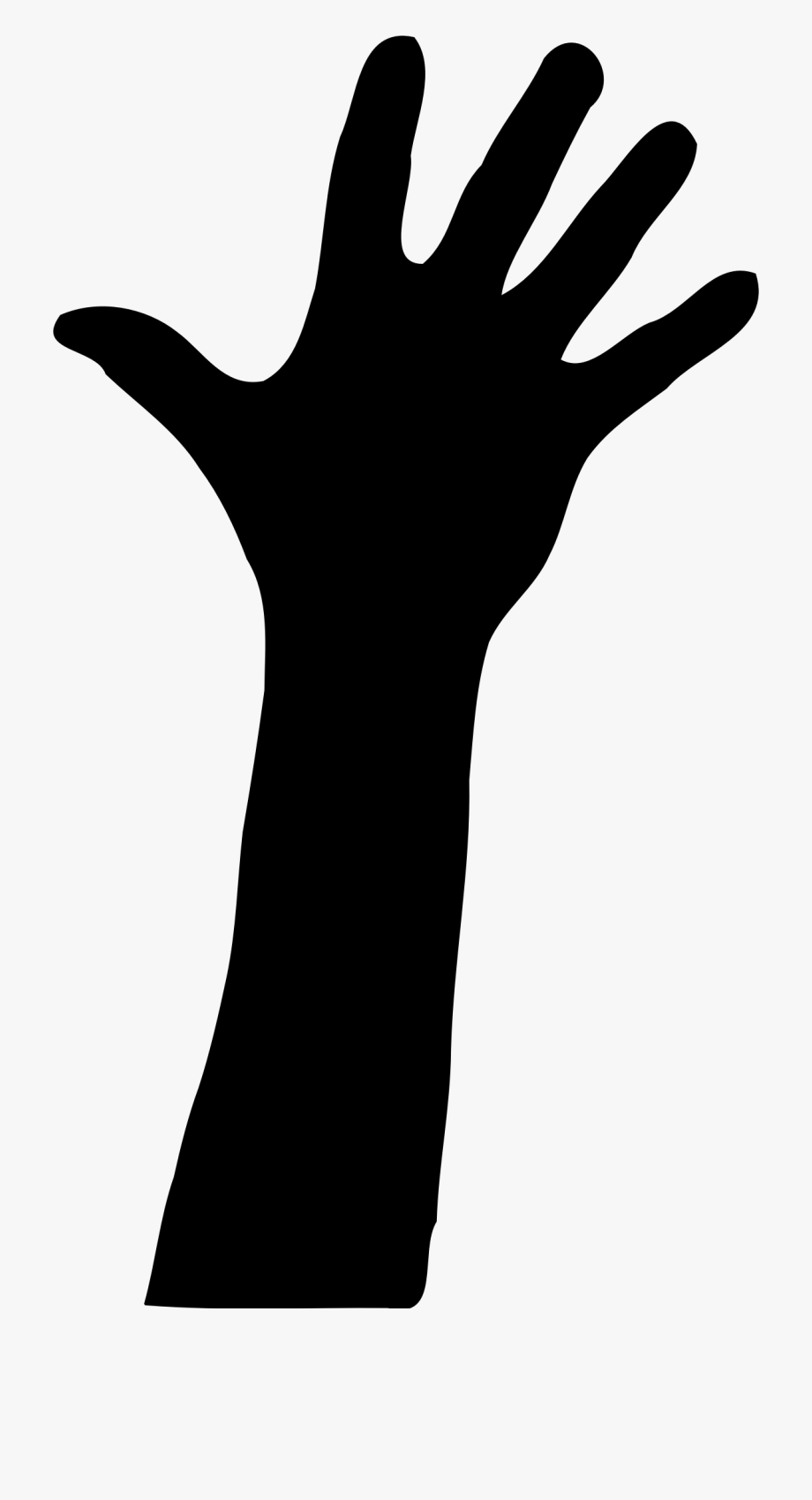 Hand clipart silhouette.