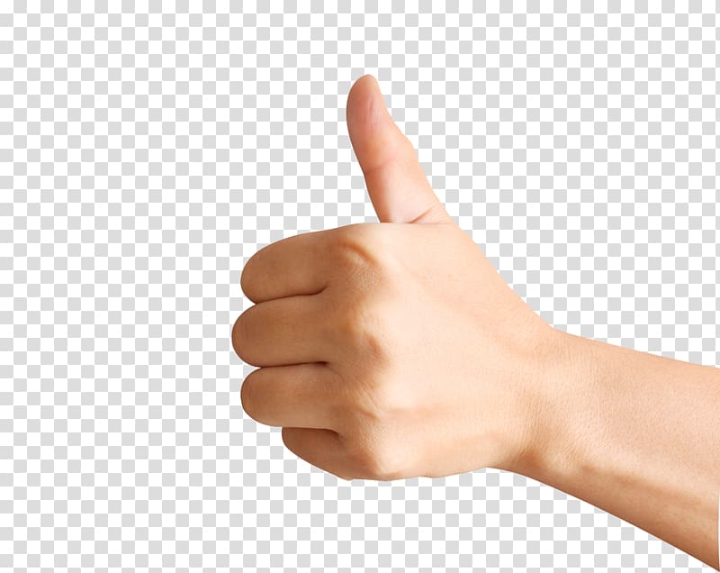 Person thumbs up.