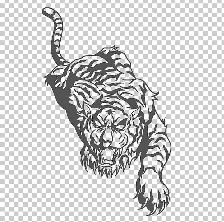 Tiger sleeve tattoo.