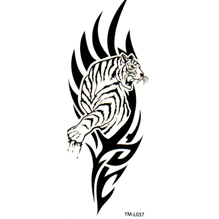 Tiger tattoo arm.