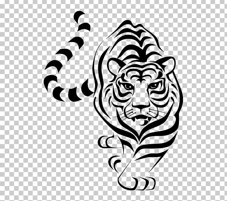 Tiger lion silhouette.