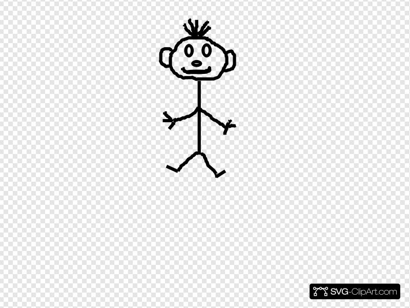 Stick Man Arms Down Clip art, Icon and SVG