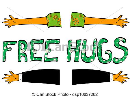 Clipart hugging arms