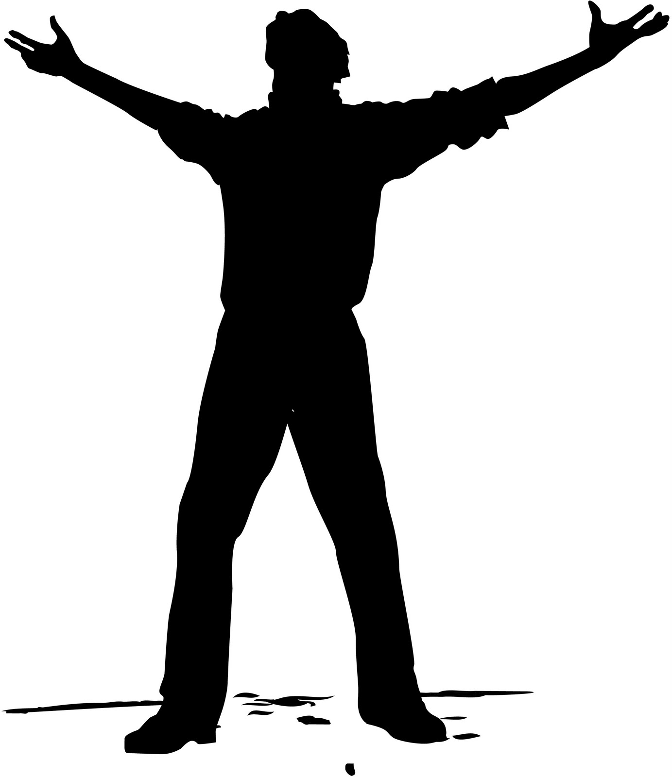 Free Man Reaching Out Silhouette, Download Free Clip Art