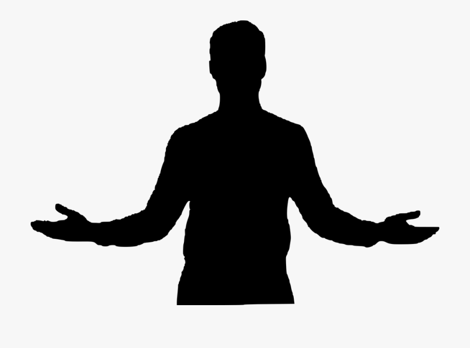 Businessman Silhouette Arms Outstretched