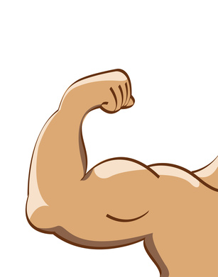 clipart arms strong muscle
