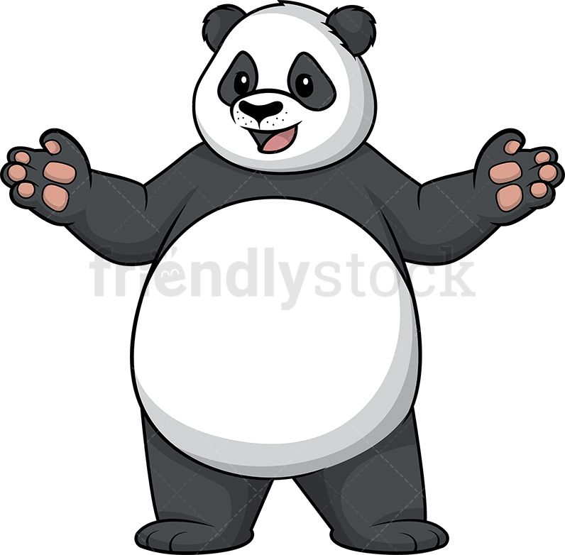 Panda with open.