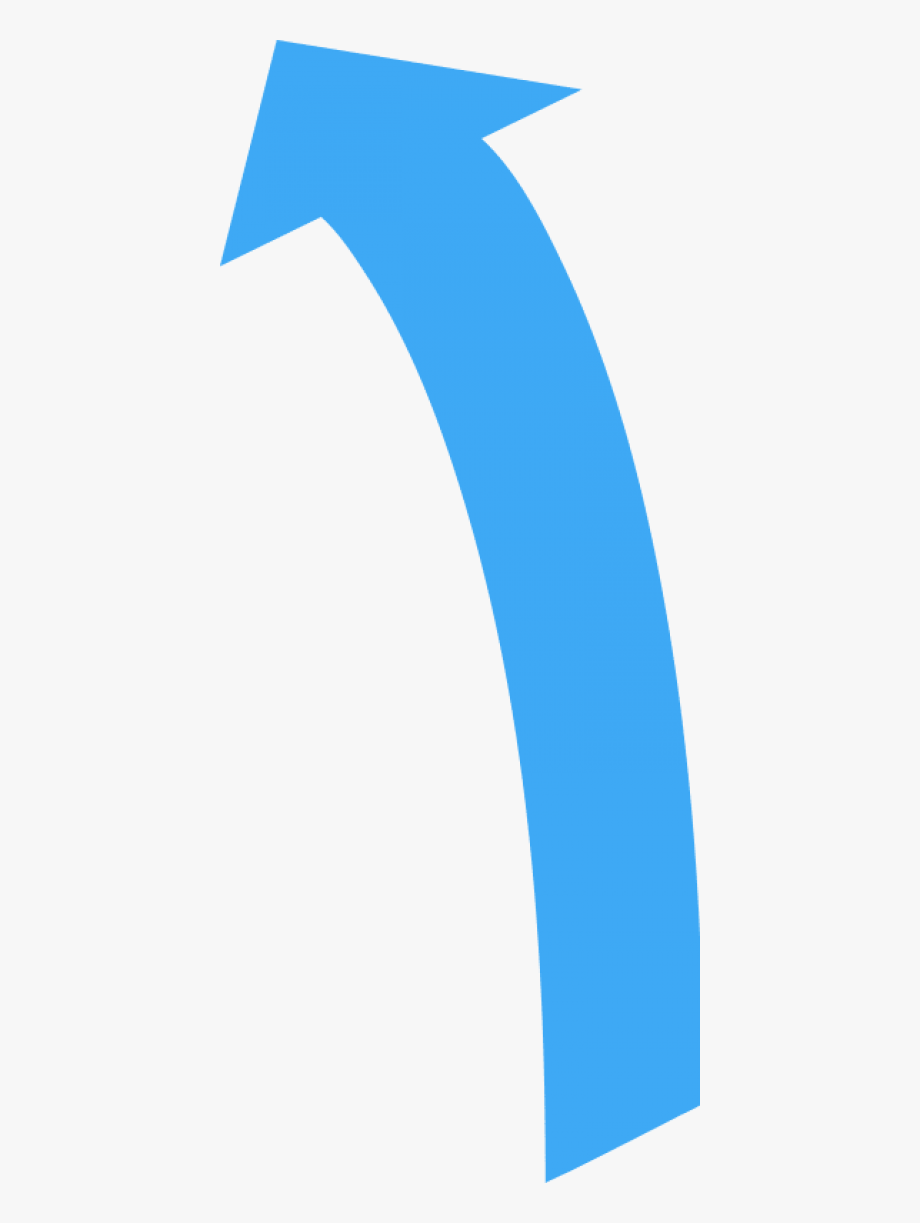 Curved arrow pointing.