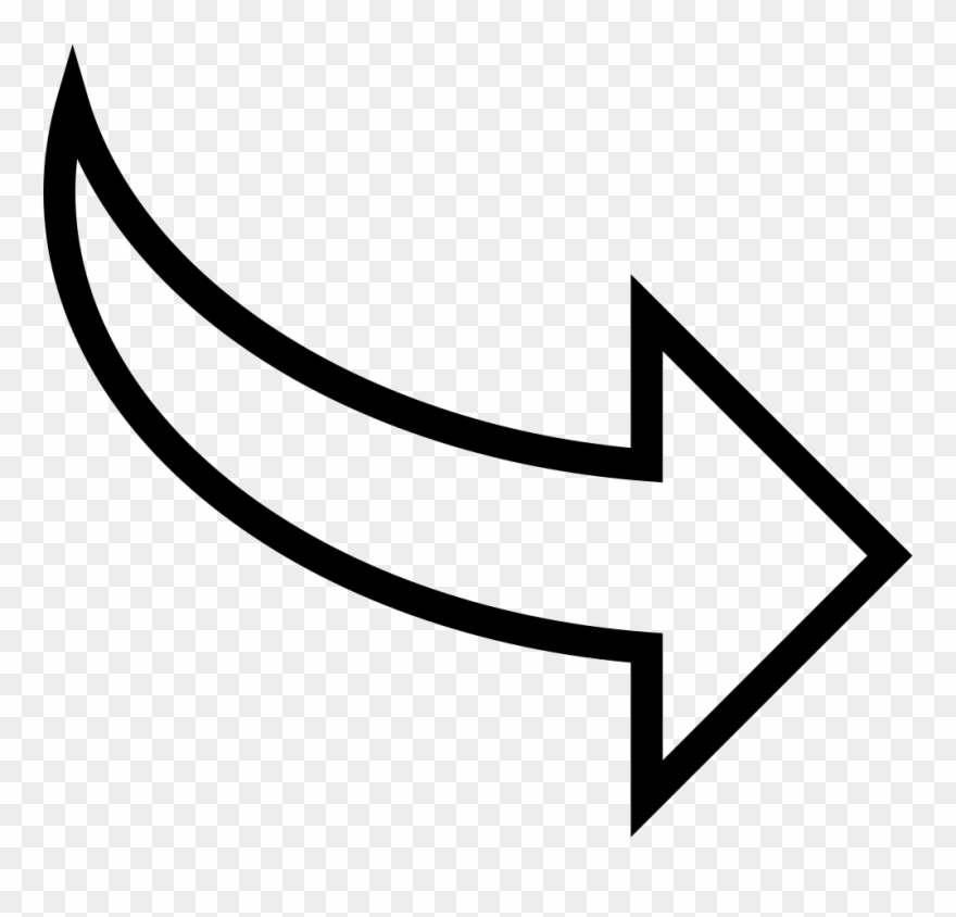 Curved Arrow Pointing To Right Svg Png Icon Free Download