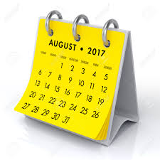 August calendar clipart.