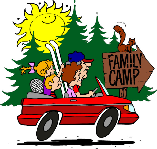clipart august camping