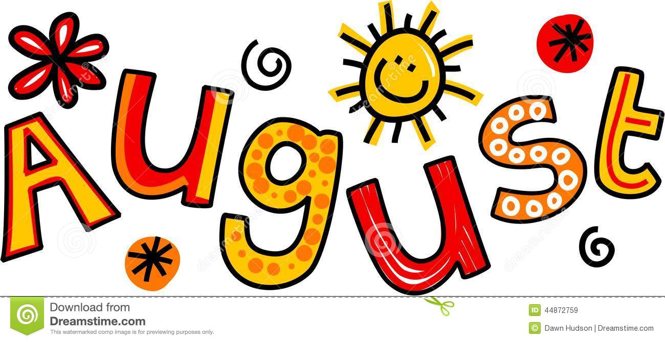 August month clipart