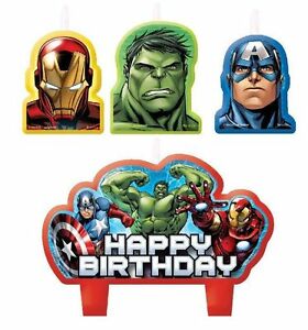 Details about Marvel Avengers Happy Birthday Candle Set B