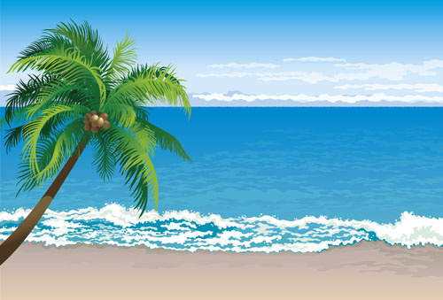 Beach background clipart free vector download