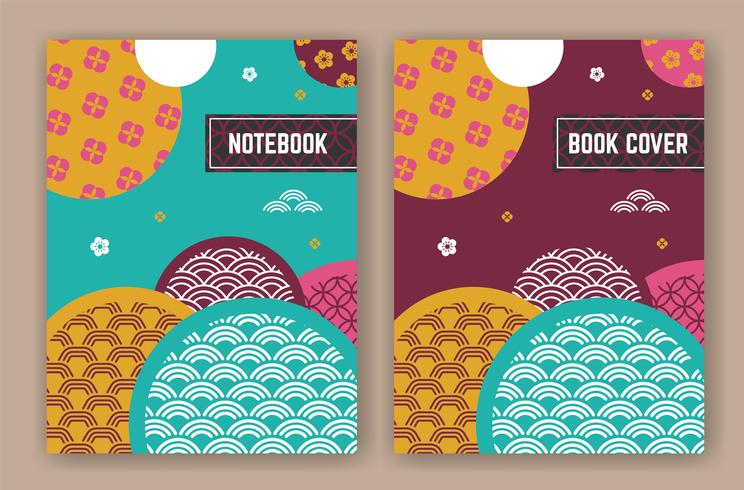 Abstract oriental background design for book cover
