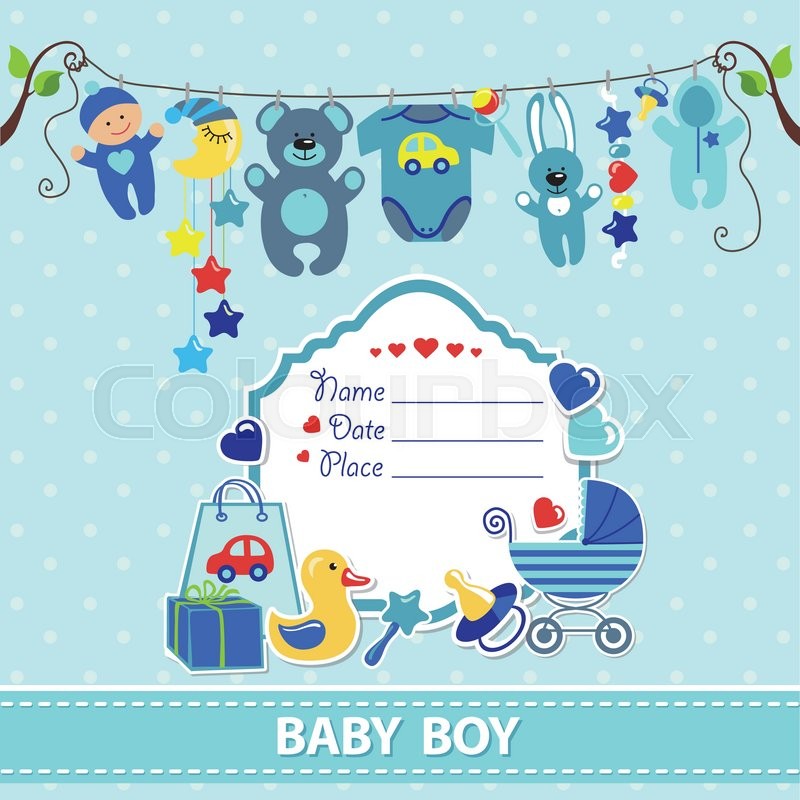 New born Baby boy invitation shower