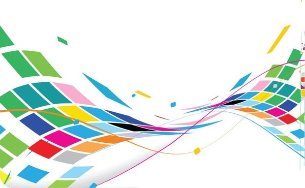 Abstract Wavy Design Colorful Background Vector Free vector