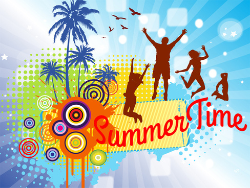 Summer background clipart free vector download