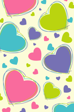 Heart background wallpaper free vector download