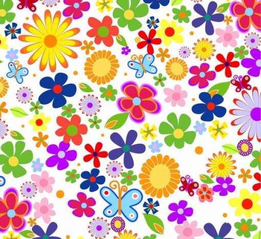 Spring Flowers Background Vector Graphic Free vector in