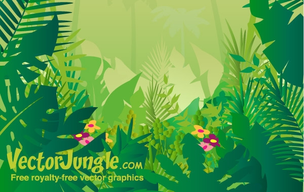 Free vector jungle.