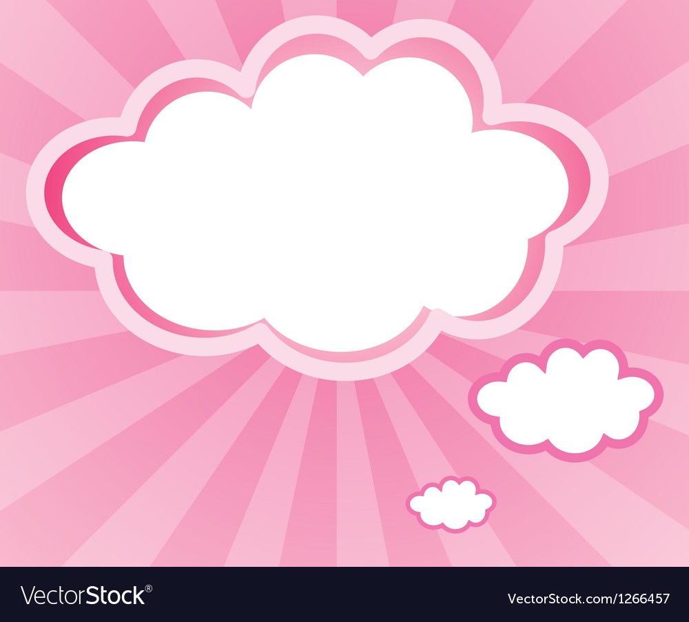 A cloud with a pink background