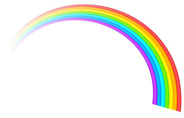 Rainbow transparent clipart.