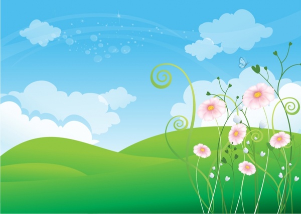 Background clipart spring.