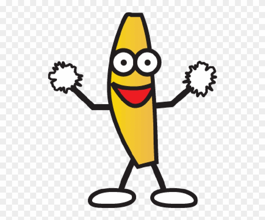 Animated banana happy.