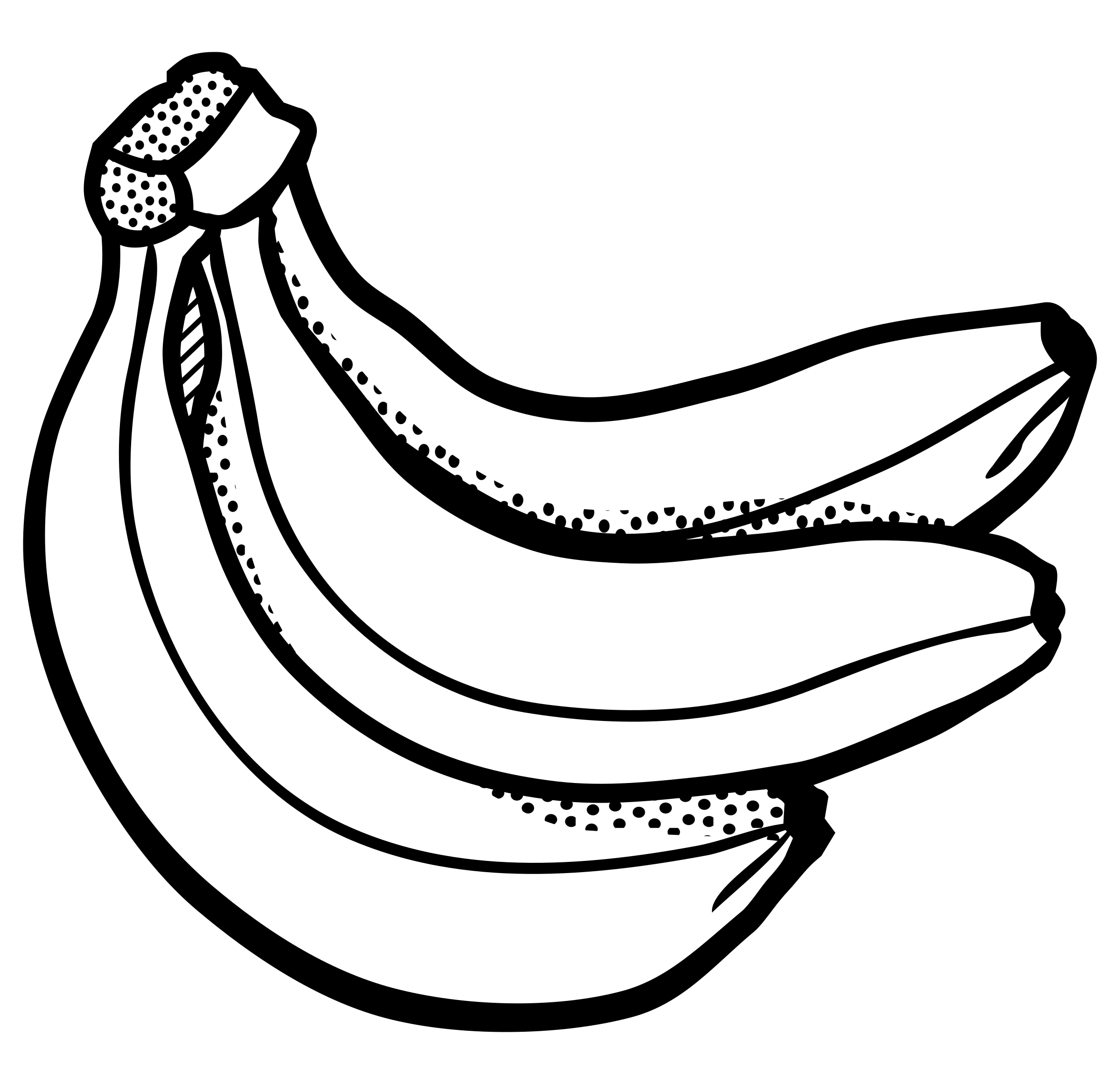 Free Clipart Banana Black And White, Download Free Clip Art