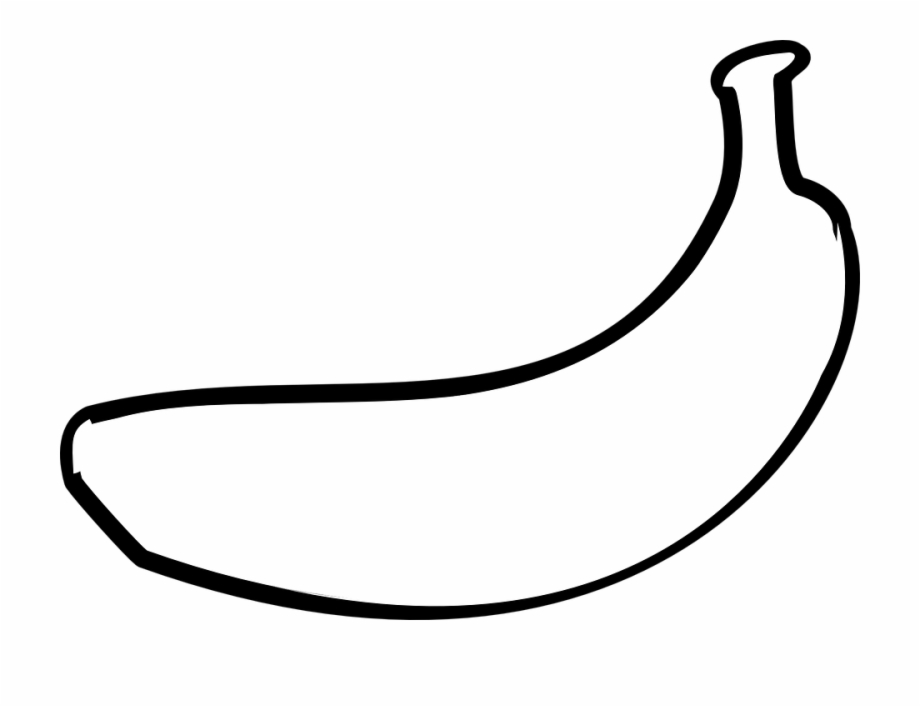 Banana clipart outline.