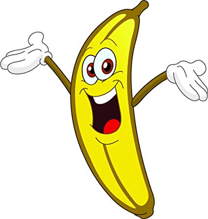 Happy face banana.