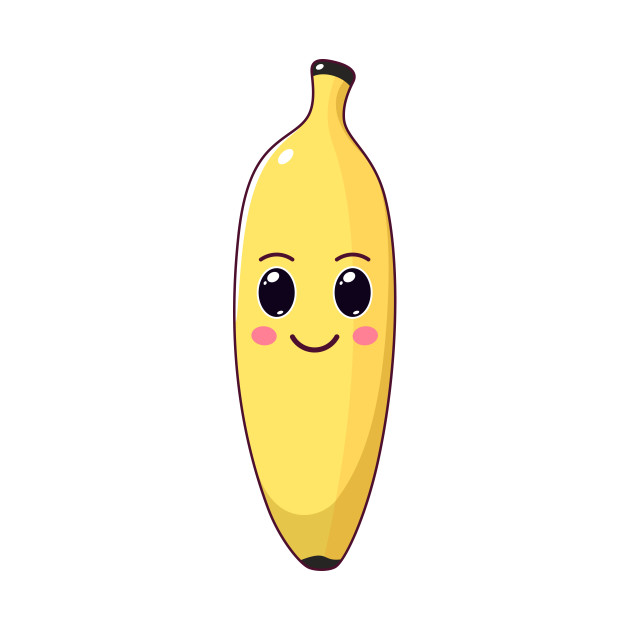 Cute Kawaii Banana, Cartoon Fruit