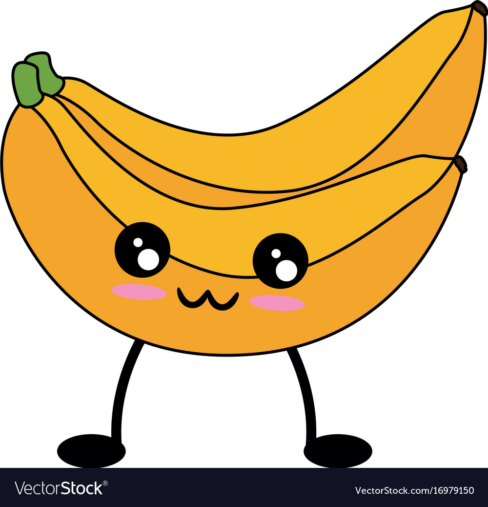 Bananas sweet fruit cute kawaii cartoon