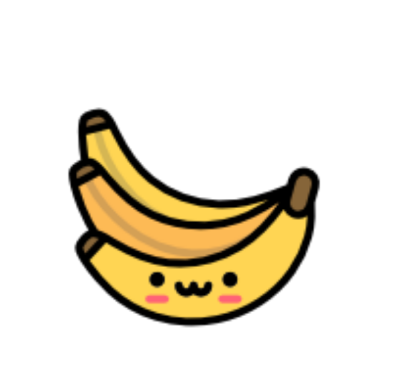 Kawaii clipart banana.